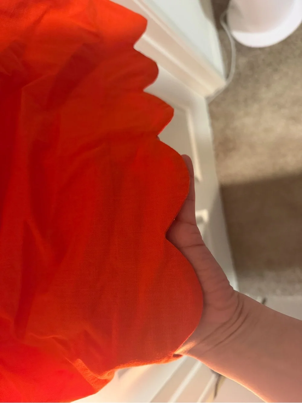 Kate Spade x Target Bright Orange Sleeveless Scallop Hem Shift Dress